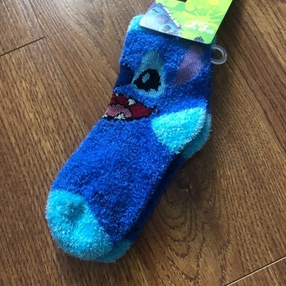 Disney Stitch fuzzy socks